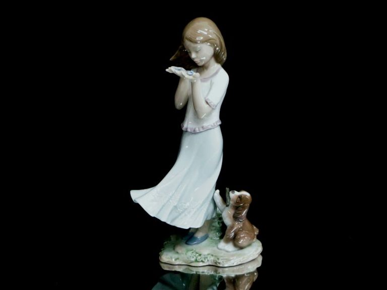 リヤドロ 風にたくして 8121 リアドロ LLADRO 記念品 少女 置物 - その他